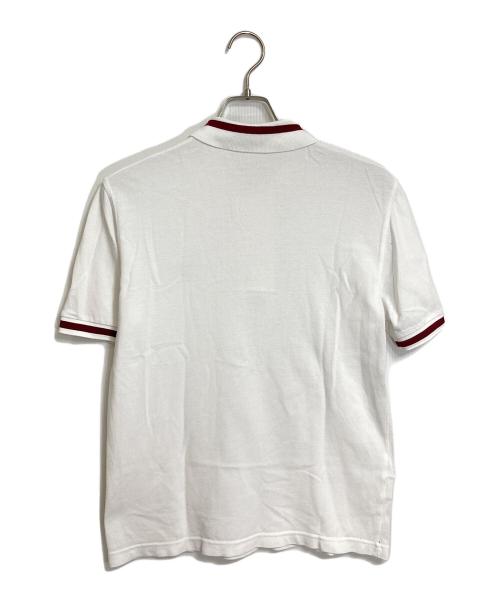FRED PERRY（フレッドペリー）FRED PERRY (フレッドペリー) ポロシャツ The Fred Perry Shirt - M2　REISSUES ホワイト×バーガンディー サイズ:38の古着・服飾アイテム