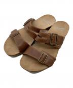 danskoダンスコ）の古着「ROSIE ベルトサンダル　フラットサンダル」｜ブラウン