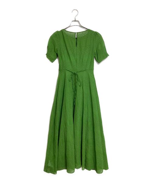 FRAY ID（フレイ アイディー）FRAY ID (フレイ アイディー) アイレット刺繍ドレス グリーン サイズ:1の古着・服飾アイテム