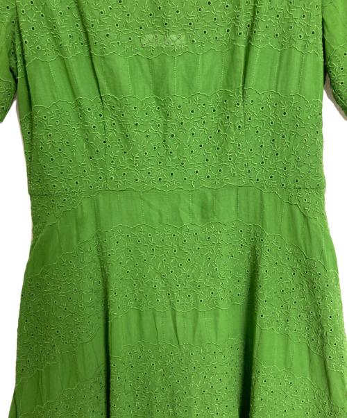 FRAY ID（フレイ アイディー）FRAY ID (フレイ アイディー) アイレット刺繍ドレス グリーン サイズ:1の古着・服飾アイテム