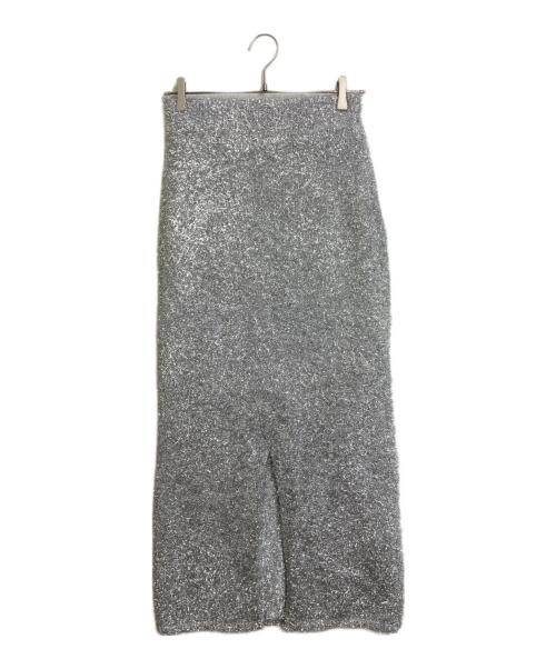 THE TOE（ザ・トゥー）THE TOE (ザ・トゥー) シャギースカート/Cannes shaggy skirt silver シルバー サイズ:Mの古着・服飾アイテム