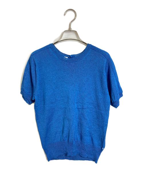 45rpm（45アールピーエム）45rpm (45アールピーエム) ギマニットのTシャツ 半袖ニット ブルー サイズ:実寸参照の古着・服飾アイテム