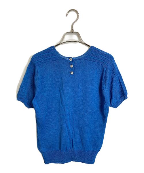 45rpm（45アールピーエム）45rpm (45アールピーエム) ギマニットのTシャツ 半袖ニット ブルー サイズ:実寸参照の古着・服飾アイテム