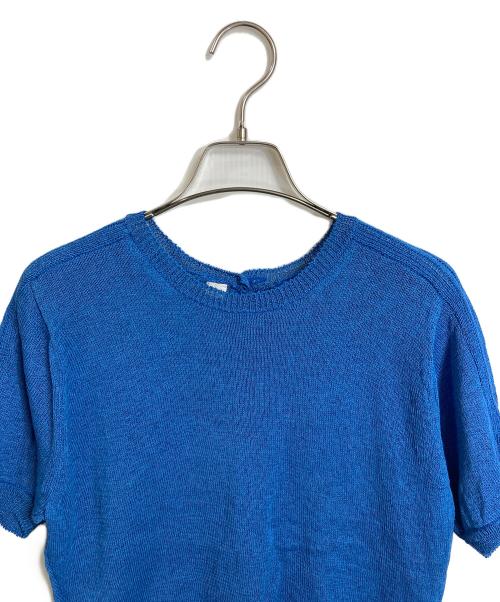 45rpm（45アールピーエム）45rpm (45アールピーエム) ギマニットのTシャツ 半袖ニット ブルー サイズ:実寸参照の古着・服飾アイテム