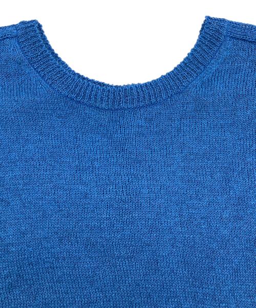 45rpm（45アールピーエム）45rpm (45アールピーエム) ギマニットのTシャツ 半袖ニット ブルー サイズ:実寸参照の古着・服飾アイテム