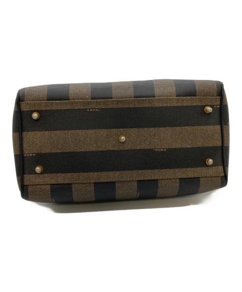 FENDI（フェンディ）FENDI (フェンディ) ペカン柄ミニボストンバッグ ブラウン×ブラックの古着・服飾アイテム