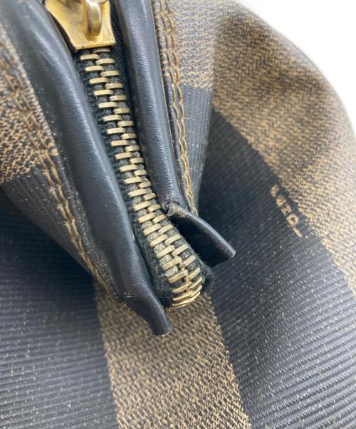 FENDI（フェンディ）FENDI (フェンディ) ペカン柄ミニボストンバッグ ブラウン×ブラックの古着・服飾アイテム