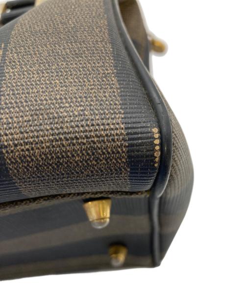 FENDI（フェンディ）FENDI (フェンディ) ペカン柄ミニボストンバッグ ブラウン×ブラックの古着・服飾アイテム