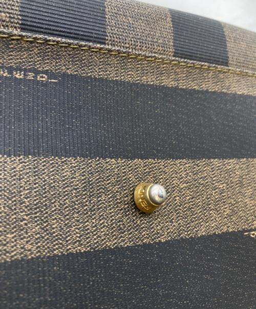 FENDI（フェンディ）FENDI (フェンディ) ペカン柄ミニボストンバッグ ブラウン×ブラックの古着・服飾アイテム