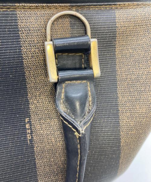 FENDI（フェンディ）FENDI (フェンディ) ペカン柄ミニボストンバッグ ブラウン×ブラックの古着・服飾アイテム