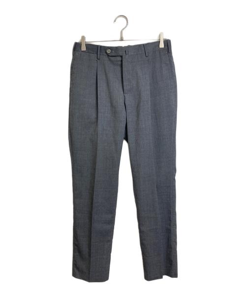 PT TORINO（ピーティートリノ）PT TORINO (ピーティートリノ) タックパンツ ビジネスパンツ  ジップフライパンツ グレー サイズ:48の古着・服飾アイテム