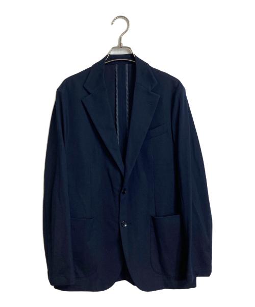 BARNEYS NEWYORK（バーニーズ・ニューヨーク）BARNEYS NEWYORK (バーニーズ・ニューヨーク) テーラードジャケット ジャージージャケット シングルジャケット ネイビー サイズ:48の古着・服飾アイテム