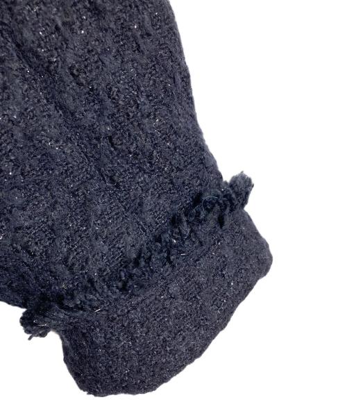 Mila Owen（ミラオーウェン）Mila Owen (ミラオーウェン) 金釦ツイードジャケット　アウター　セレモニー ブラックの古着・服飾アイテム