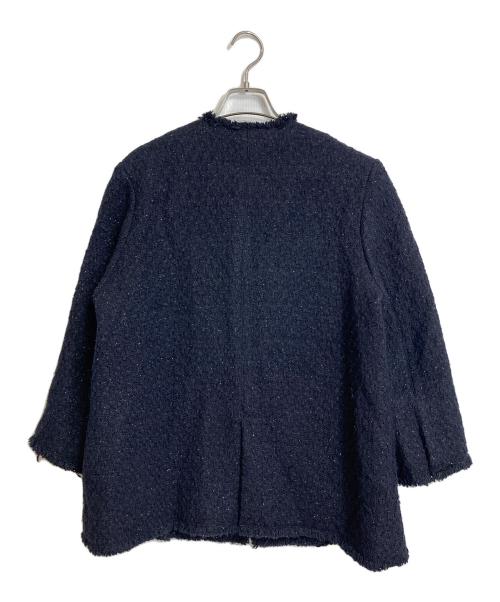 Mila Owen（ミラオーウェン）Mila Owen (ミラオーウェン) 金釦ツイードジャケット　アウター　セレモニー ブラックの古着・服飾アイテム