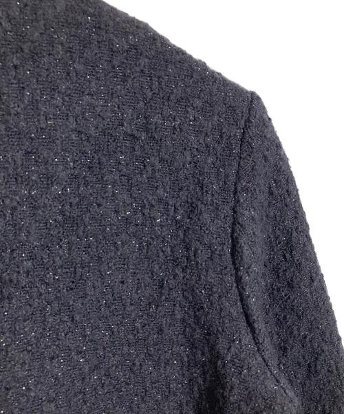 Mila Owen（ミラオーウェン）Mila Owen (ミラオーウェン) 金釦ツイードジャケット　アウター　セレモニー ブラックの古着・服飾アイテム