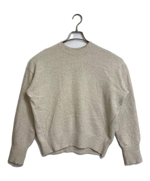 MUSE de Deuxieme Classe（ミューズ ドゥーズィエム クラス）MUSE de Deuxieme Classe (ミューズ ドゥーズィエム クラス) BLENDFOX BOUCLE クルーネックプルオーバー　ブレンドフォックス　長袖ニット　日本製 アイボリー サイズ:実寸参照の古着・服飾アイテム