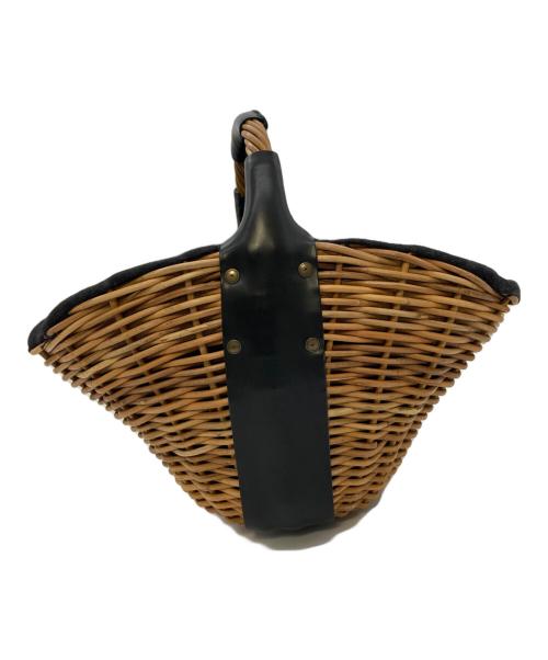 ebagos（エバゴス）ebagos (エバゴス) カゴバッグ/オイルショルダー1本手 紅藤 ベージュ×ブラックの古着・服飾アイテム