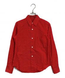 COMME des GARCONS（コムデギャルソン）の古着「ドットシャツ　コットンシャツ　水玉」｜レッド×ホワイト