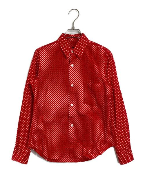 COMME des GARCONS（コムデギャルソン）COMME des GARCONS (コムデギャルソン) ドットシャツ　コットンシャツ　水玉 レッド×ホワイト サイズ:Sの古着・服飾アイテム