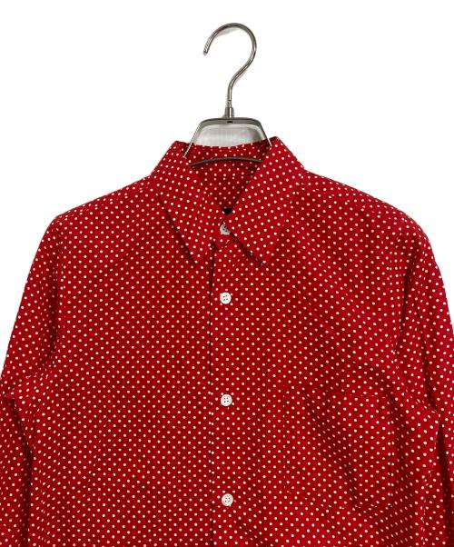 COMME des GARCONS（コムデギャルソン）COMME des GARCONS (コムデギャルソン) ドットシャツ　コットンシャツ　水玉 レッド×ホワイト サイズ:Sの古着・服飾アイテム