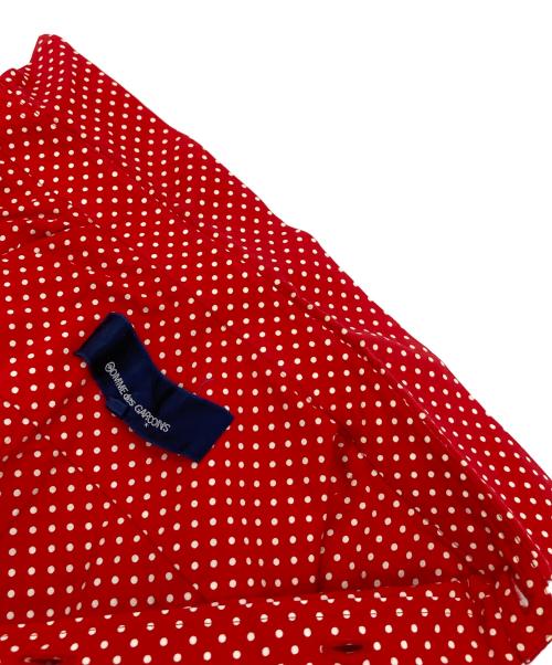 COMME des GARCONS（コムデギャルソン）COMME des GARCONS (コムデギャルソン) ドットシャツ　コットンシャツ　水玉 レッド×ホワイト サイズ:Sの古着・服飾アイテム
