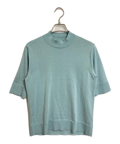 MUSE de Deuxieme Classe（ミューズ ドゥーズィエム クラス）MUSE de Deuxieme Classe (ミューズ ドゥーズィエム クラス) Future プルオーバー　半袖ニット　日本製　24SS ブルー サイズ:38の古着・服飾アイテム