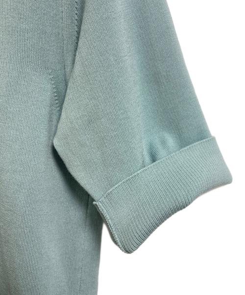 MUSE de Deuxieme Classe（ミューズ ドゥーズィエム クラス）MUSE de Deuxieme Classe (ミューズ ドゥーズィエム クラス) Future プルオーバー　半袖ニット　日本製　24SS ブルー サイズ:38の古着・服飾アイテム