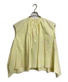 DRESSTERIOR（ドレステリア）の古着「フレンチスリーブイレギュラーヘムブラウス　日本製　セレモニー」｜イエロー