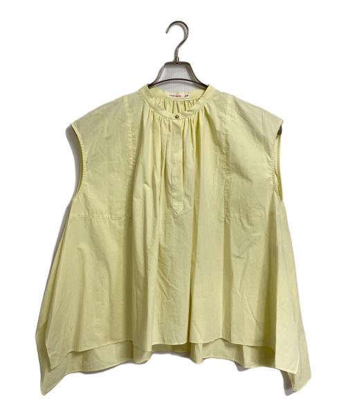 DRESSTERIOR（ドレステリア）DRESSTERIOR (ドレステリア) フレンチスリーブイレギュラーヘムブラウス　日本製　セレモニー イエロー サイズ:34の古着・服飾アイテム