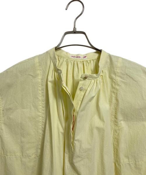 DRESSTERIOR（ドレステリア）DRESSTERIOR (ドレステリア) フレンチスリーブイレギュラーヘムブラウス　日本製　セレモニー イエロー サイズ:34の古着・服飾アイテム