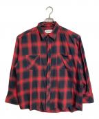 MIYAGIHIDETAKAミヤギヒデタカ）の古着「チェックシャツ　長袖シャツ　日本製」｜ブラック×レッド