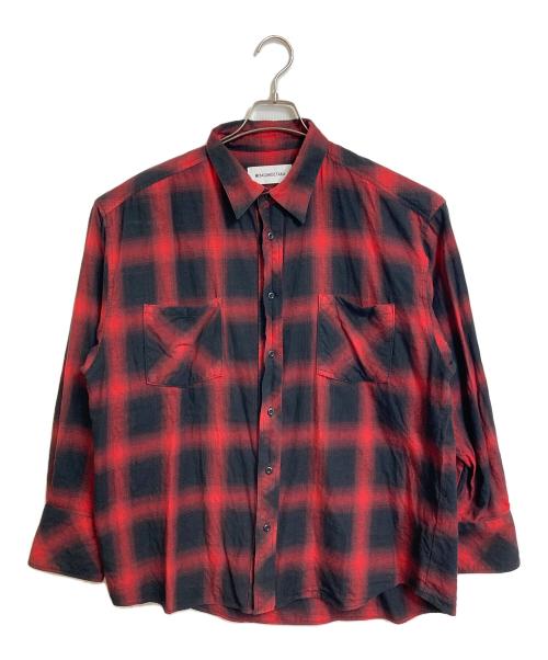 MIYAGIHIDETAKA（ミヤギヒデタカ）MIYAGIHIDETAKA (ミヤギヒデタカ) チェックシャツ　長袖シャツ　日本製 ブラック×レッド サイズ:1の古着・服飾アイテム