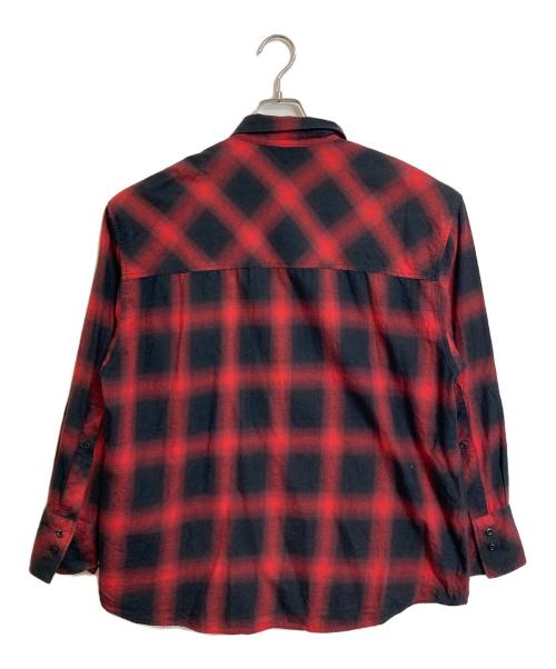 MIYAGIHIDETAKA（ミヤギヒデタカ）MIYAGIHIDETAKA (ミヤギヒデタカ) チェックシャツ　長袖シャツ　日本製 ブラック×レッド サイズ:1の古着・服飾アイテム