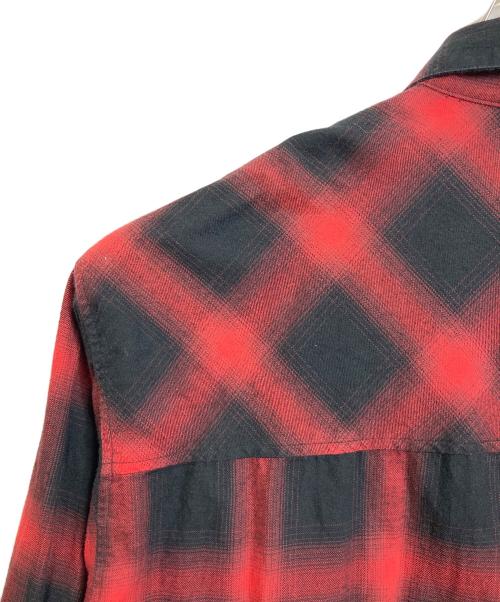 MIYAGIHIDETAKA（ミヤギヒデタカ）MIYAGIHIDETAKA (ミヤギヒデタカ) チェックシャツ　長袖シャツ　日本製 ブラック×レッド サイズ:1の古着・服飾アイテム
