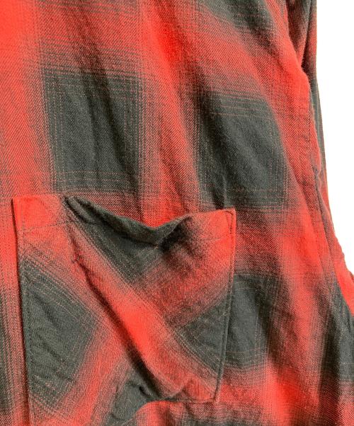 MIYAGIHIDETAKA（ミヤギヒデタカ）MIYAGIHIDETAKA (ミヤギヒデタカ) チェックシャツ　長袖シャツ　日本製 ブラック×レッド サイズ:1の古着・服飾アイテム