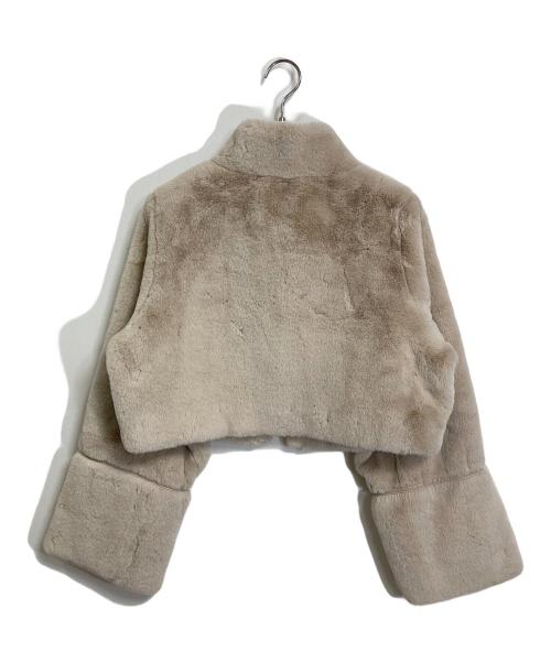 DazzliN（ダズリン）dazzlin (ダズリン) ショートビットフェイクファーコート　ショートコート　ショートジャケット　ファーコート　ファージャケット　アウター ベージュ サイズ:FREEの古着・服飾アイテム