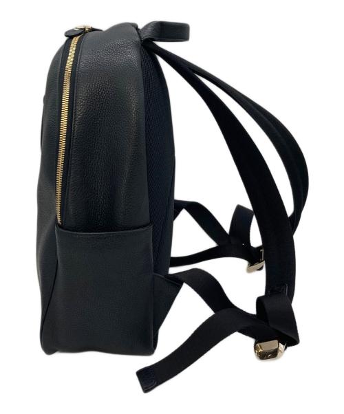 Salvatore Ferragamo（サルヴァトーレ フェラガモ）Salvatore Ferragamo (サルヴァトーレ フェラガモ) ガンチーニレザーリュック　 ブラック サイズ:実寸参照の古着・服飾アイテム