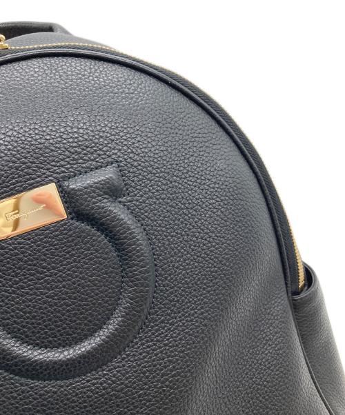 Salvatore Ferragamo（サルヴァトーレ フェラガモ）Salvatore Ferragamo (サルヴァトーレ フェラガモ) ガンチーニレザーリュック　 ブラック サイズ:実寸参照の古着・服飾アイテム