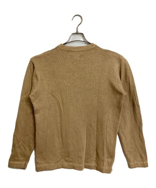 POLO RALPH LAUREN（ポロ・ラルフローレン）POLO RALPH LAUREN (ポロ・ラルフローレン) 【古着】リネンコットンニット　長袖ニット　薄手ニット　ポニー刺繍 ベージュ サイズ:Sの古着・服飾アイテム