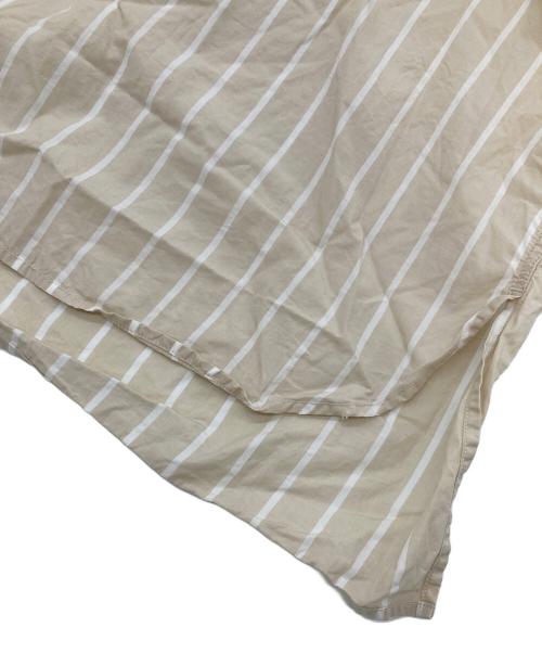 DANTON（ダントン）DANTON (ダントン) ストライプシャツワンピース　コットンワンピース イエロー×ホワイト サイズ:36の古着・服飾アイテム