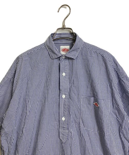 DANTON（ダントン）DANTON (ダントン) チェックシャツワンピース　コットンワンピース ネイビー×ホワイト サイズ:36の古着・服飾アイテム