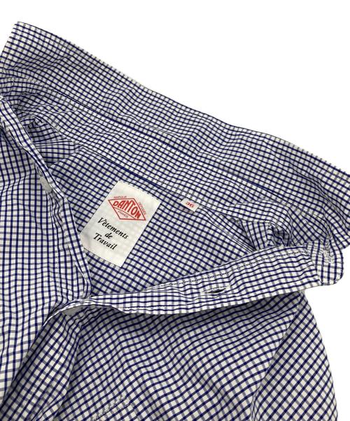 DANTON（ダントン）DANTON (ダントン) チェックシャツワンピース　コットンワンピース ネイビー×ホワイト サイズ:36の古着・服飾アイテム