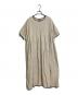 TSUHARU by Samansa Mos2（ツハル バイ サマンサモスモス）の古着「リネンパイピングワンピース」｜ベージュ×オリーブ