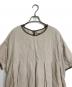 TSUHARU by Samansa Mos2 (ツハル バイ サマンサモスモス) リネンパイピングワンピース ベージュ×オリーブ サイズ:FREE：5000円