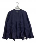 ne quittez pasヌキテパ）の古着「Cotton Poplin Wave Tuck Blouse」｜パープル