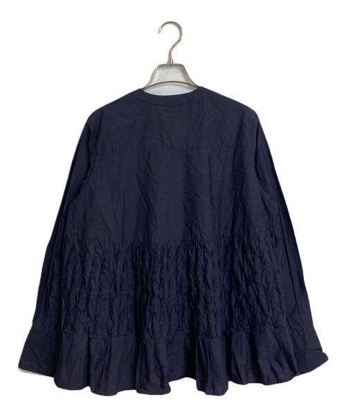 ne quittez pas（ヌキテパ）ne quittez pas (ヌキテパ) Cotton Poplin Wave Tuck Blouse パープル サイズ:FREEの古着・服飾アイテム