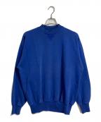 Championチャンピオン）の古着「【古着】80’Sハイネックスウェット モックネックスウェット 前V スウェット　素材表記なしエラー品 80年代 トリコタグ」｜ネイビー