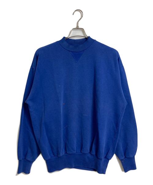 Champion（チャンピオン）Champion (チャンピオン) 【古着】80’Sハイネックスウェット モックネックスウェット 前V スウェット　素材表記なしエラー品 80年代 トリコタグ ネイビー サイズ:Lの古着・服飾アイテム