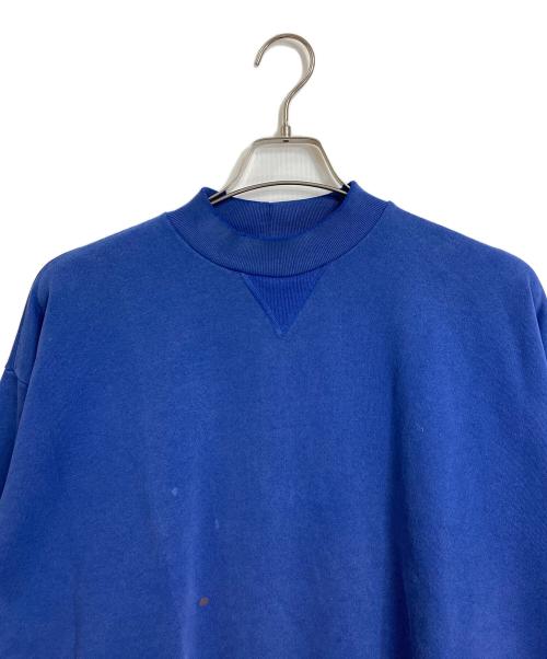 Champion（チャンピオン）Champion (チャンピオン) 【古着】80’Sハイネックスウェット モックネックスウェット 前V スウェット　素材表記なしエラー品 80年代 トリコタグ ネイビー サイズ:Lの古着・服飾アイテム