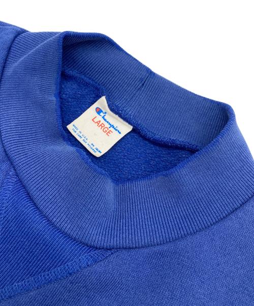 Champion（チャンピオン）Champion (チャンピオン) 【古着】80’Sハイネックスウェット モックネックスウェット 前V スウェット　素材表記なしエラー品 80年代 トリコタグ ネイビー サイズ:Lの古着・服飾アイテム